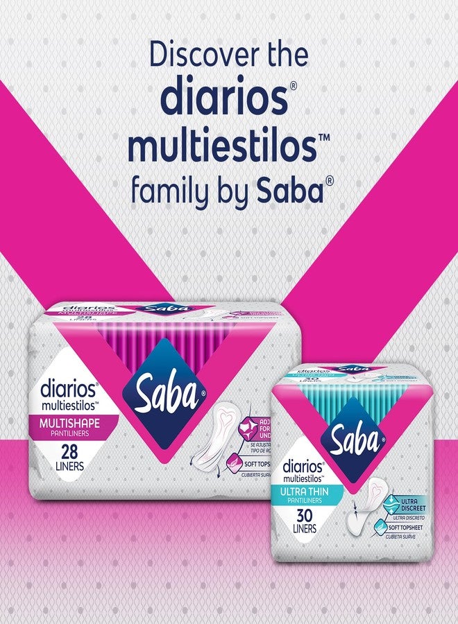 Saba Kombucha Saba Diarios Ultra Thin Multishape Pantiliners, Flexible & Versatile Panty Liners Made for All Bodies and All Underwear Styles, 240 Count (8 Packs of 30) - Image 5